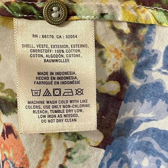 Maeve Anthropologie Pintuck Abella Top Womens 0 Fall Floral Multicolor Fairy - Picture 8 of 11